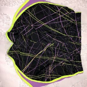 XS Nike Dri-Fit Shorts. Black/Purple/Green